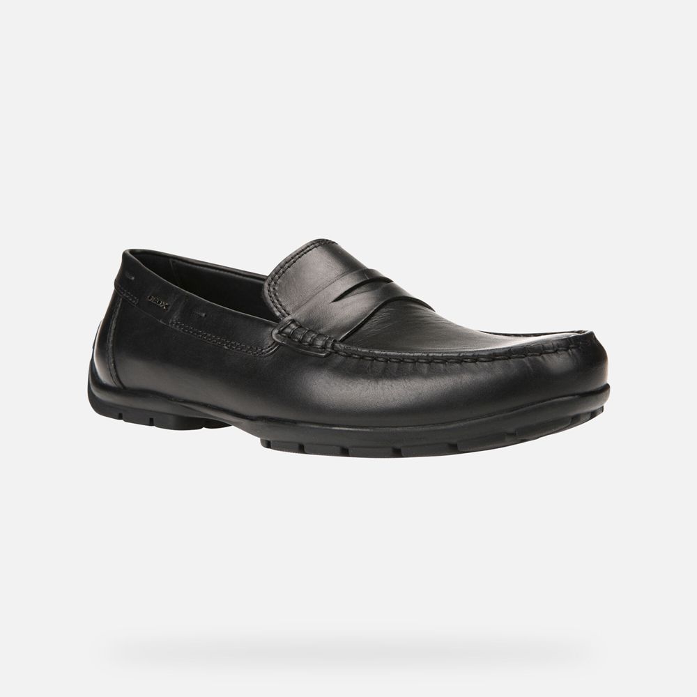 Geox Erkek Loafers Siyah - Moner 2Fit Wide - QZN-318095